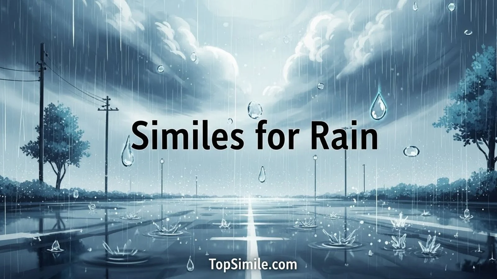Similes for rain