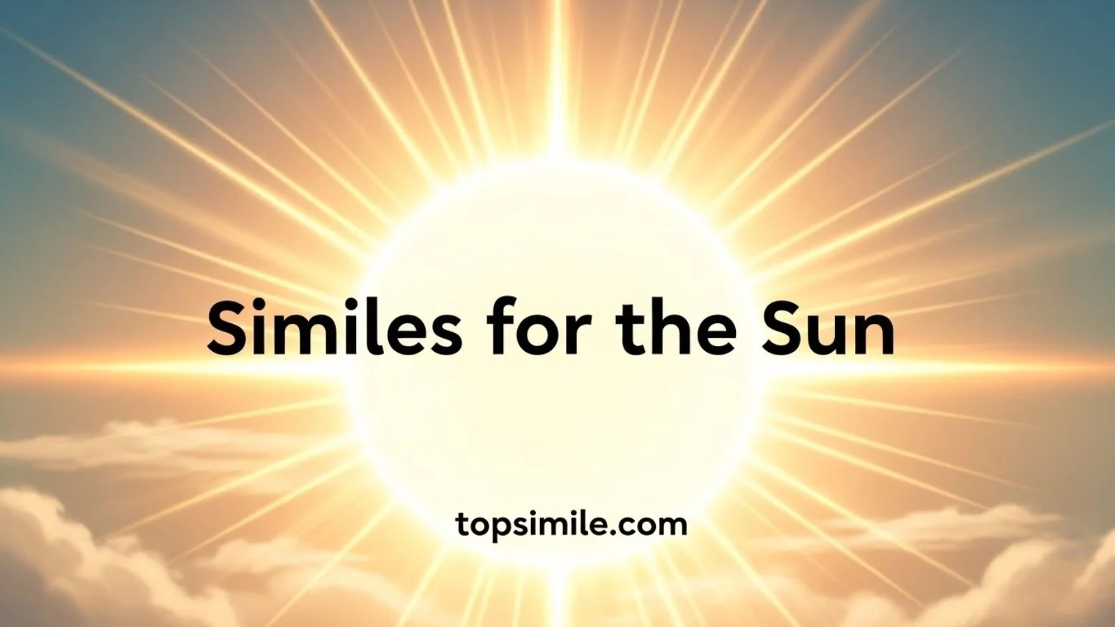 Similes for the sun